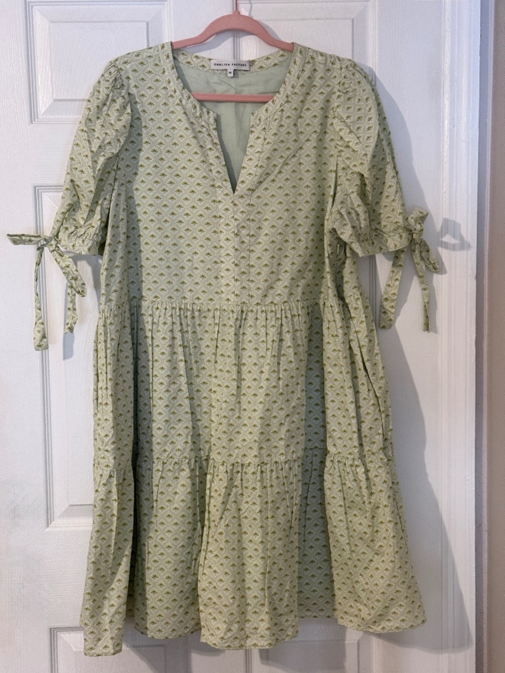 Green Print English Factory Dress size 2X